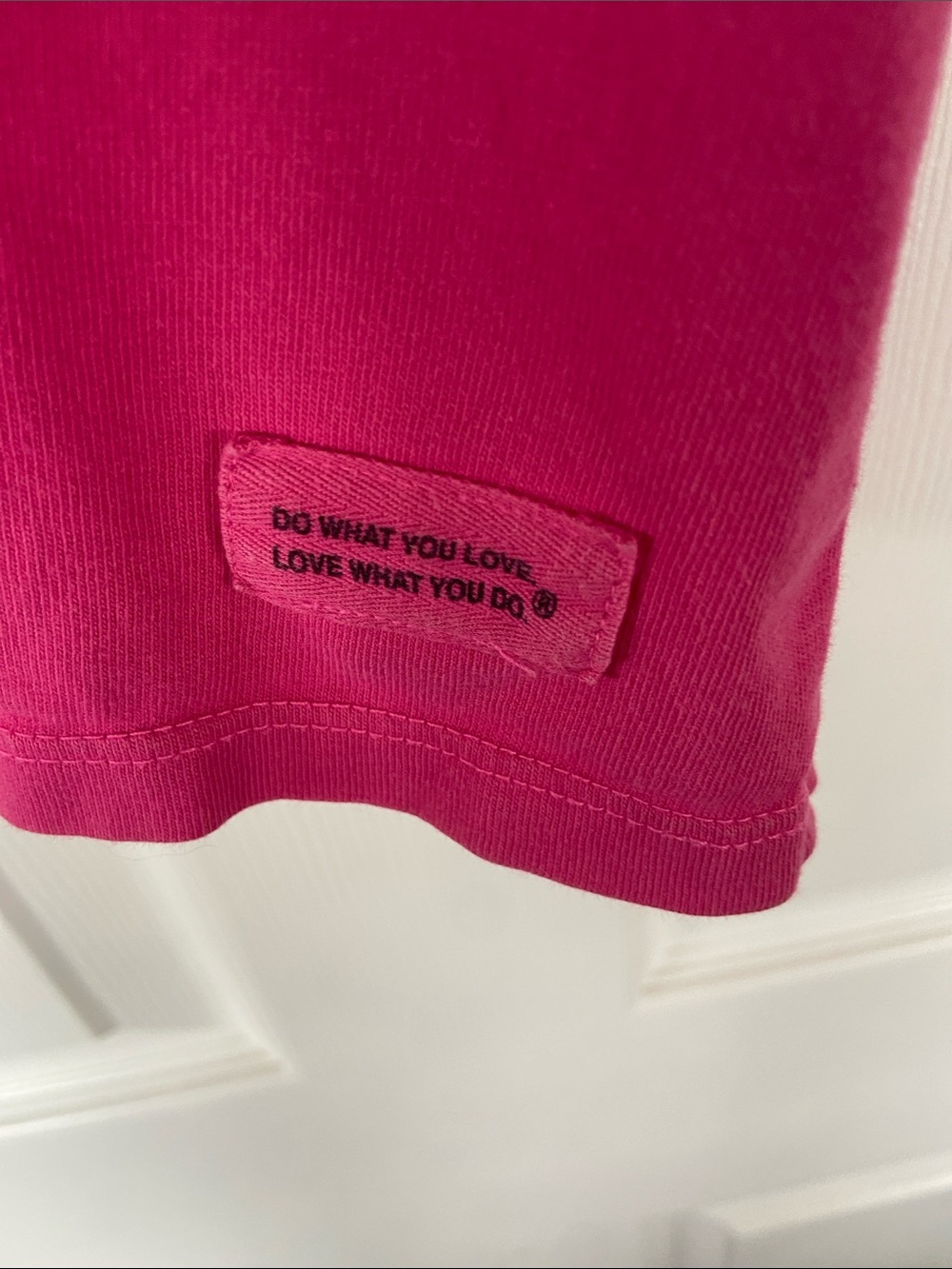 Life Is Good Women's V-Neck Tee in Fuchsia with Floral Medallion - Picture 4 of 4